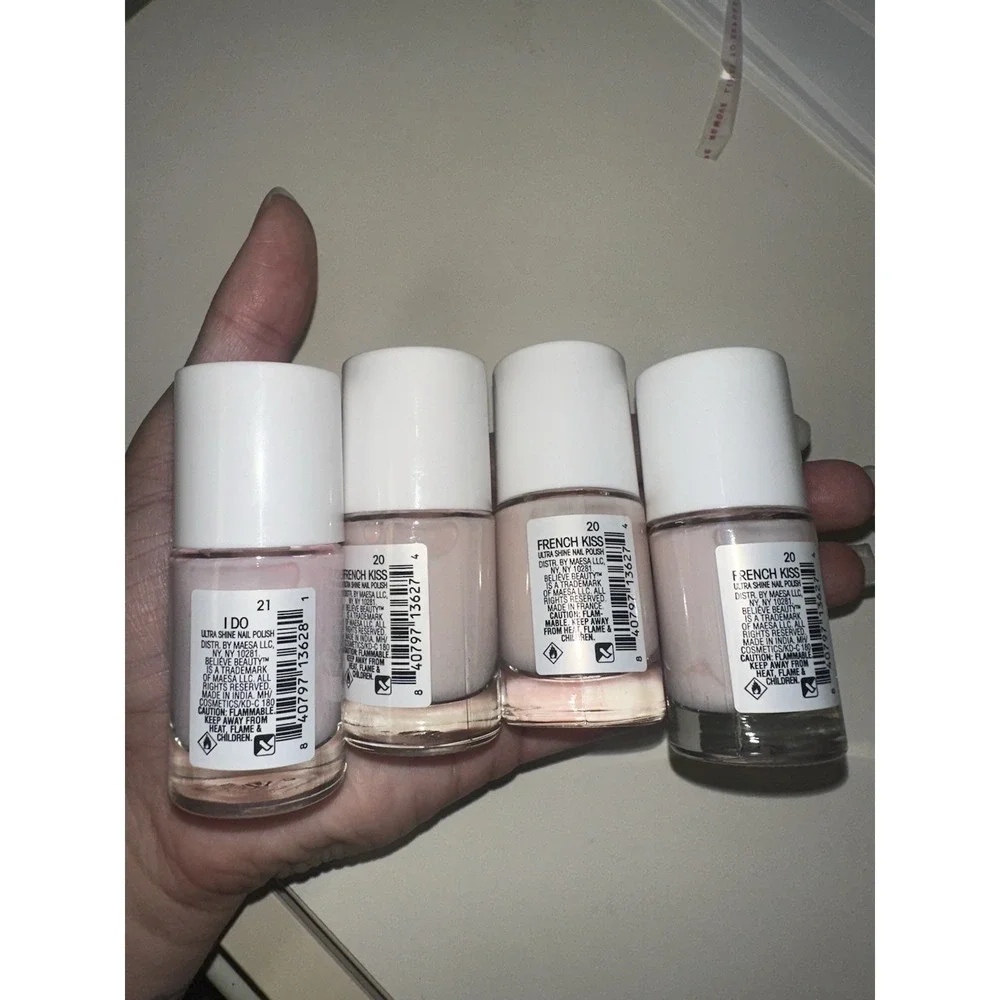 Believe Beauty Ultra shine Nail Polish 0.34Oz, Lot of 4 French kiss & I Do A2-2 - Picture 2 of 2